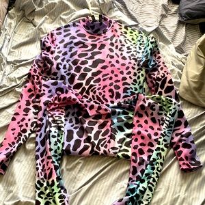 Multicolored, one piece body outfit